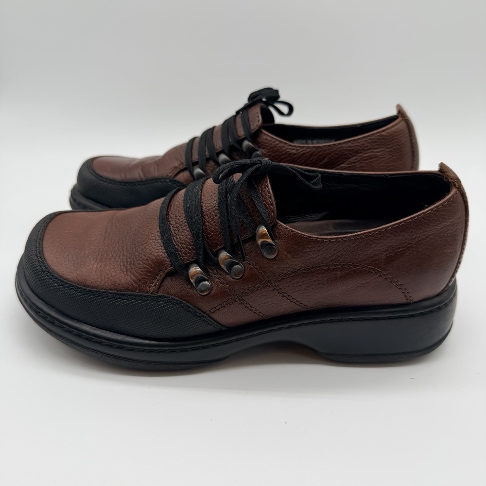 Dansko Shoes Women's Sz 7 Brown Janika Lace Up Oxford Leather Comfort